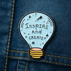 Alternative view of Inspire And Create - Brooch Enamel Pin