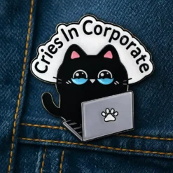 Alternative view of Cries In Corporate - Brooch Enamel Pin