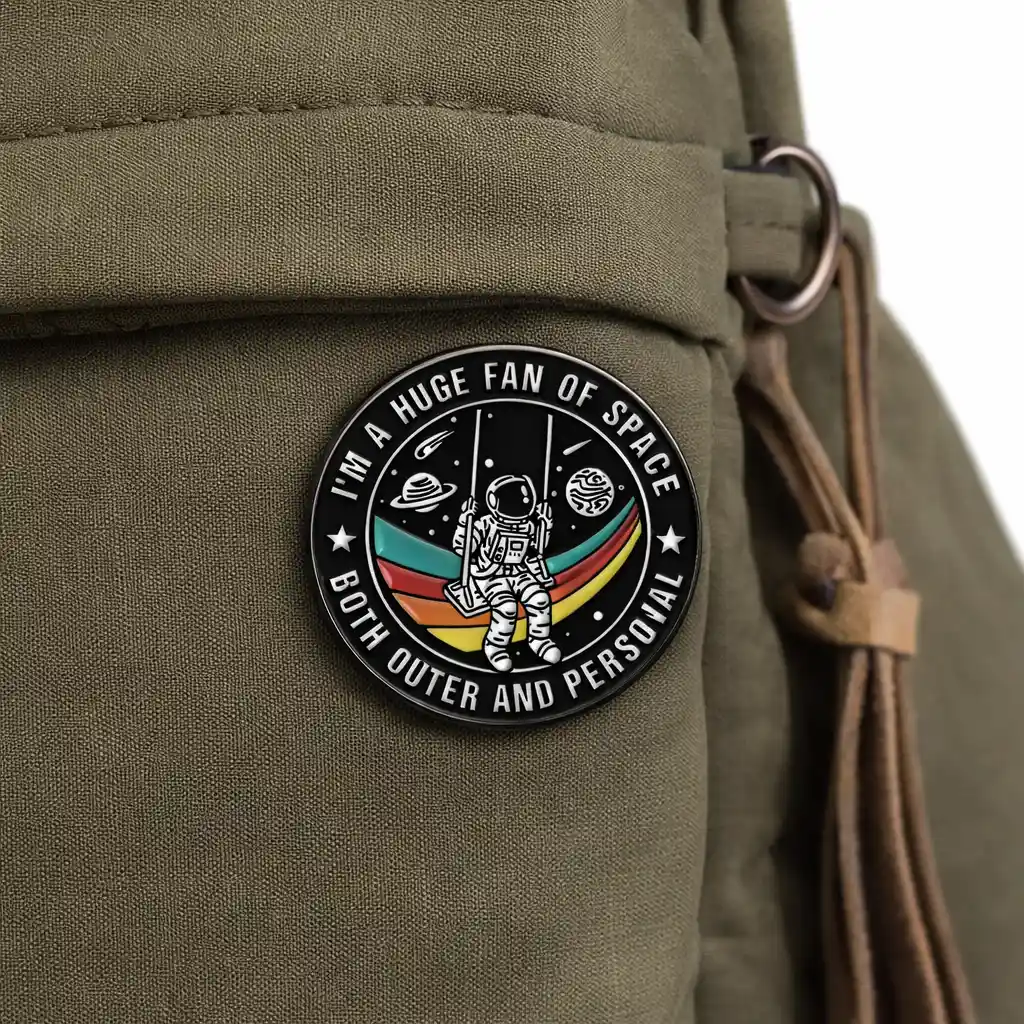 I'm A Huge Fan Of Space - Brooch Enamel Pin - Image 2