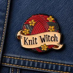 Knit Witch - Brooch Enamel Pin