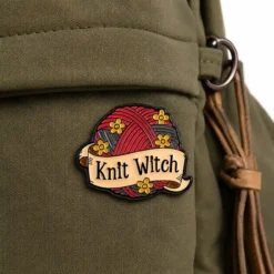 Alternative view of Knit Witch - Brooch Enamel Pin