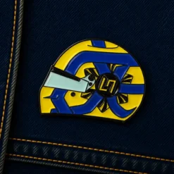 Alternative view of Norris Helmet - Brooch Enamel Pin