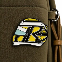 Alternative view of Button Helmet - Brooch Enamel Pin