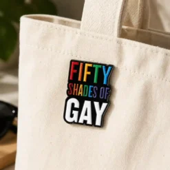 Alternative view of Fifty Shades Of Gay - Brooch Enamel Pin