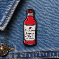 Self-Love Sauce Girl - Brooch Enamel Pin