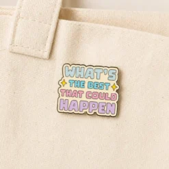 Alternative view of What's the Best That Could Happen? - Brooch Enamel Pin