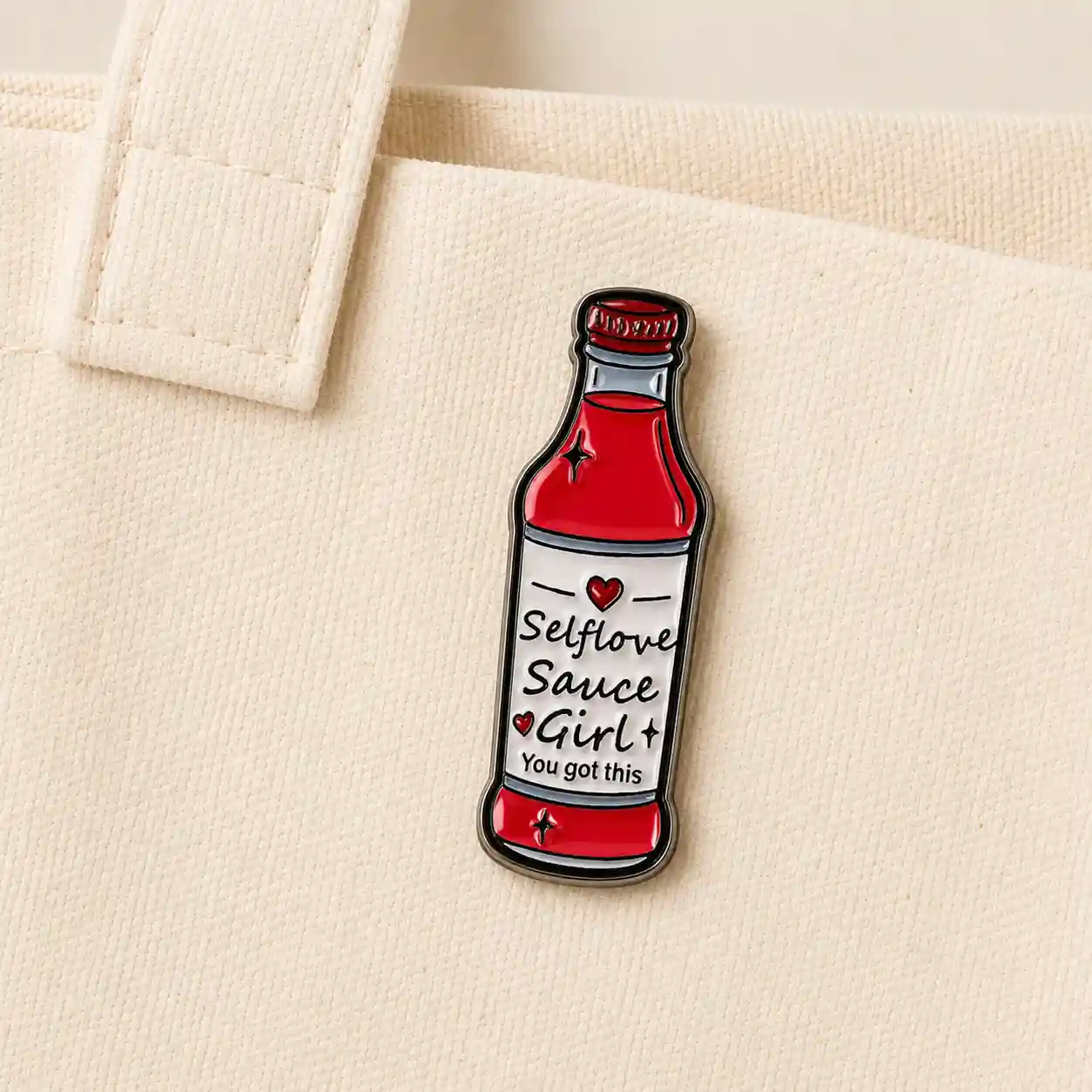 Self-Love Sauce Girl - Brooch Enamel Pin - Image 2