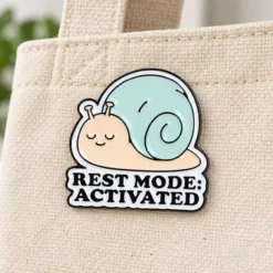 Alternative view of Rest Mode: Activated - Brooch Enamel Pin