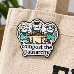Alternative view of Compost the Patriarchy - Brooch Enamel Pin