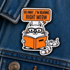 Go Away, I'm Reading Right Meow? - Brooch Enamel Pin