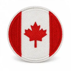Canada Round - Embroidered Iron-On Patch