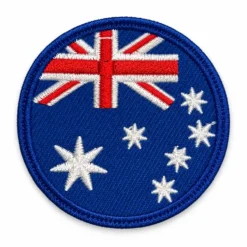 Australia Round - Embroidered Iron-On Patch