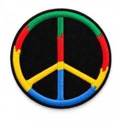 Peace Symbol - Embroidered Iron-On Patch