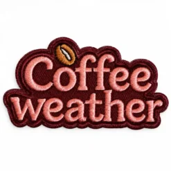 Coffee Weather - Embroidered Iron-On Patch