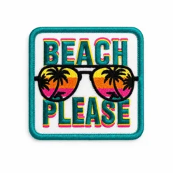 Beach Please - Embroidered Iron-On Patch