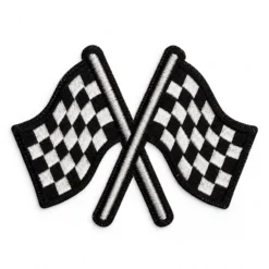 Chequered Flag - Embroidered Iron-On Patch