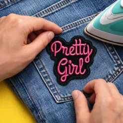 Alternative view of Pretty Girl - Embroidered Iron-On Patch