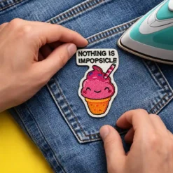 Alternative view of Nothing Is Impopsicle - Embroidered Iron-On Patch