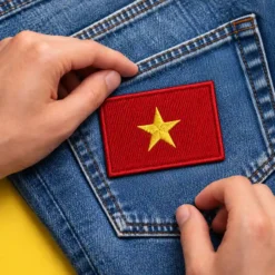 Alternative view of Vietnam Flag - Embroidered Iron-On Patch