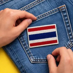 Alternative view of Thailand Flag - Embroidered Iron-On Patch