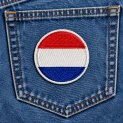 Alternative view of Netherland Round - Embroidered Iron-On Patch