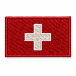 Switzerland Flag - Embroidered Iron-On Patch