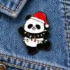 Christmas Panda - Brooch Enamel Pin