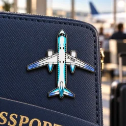 Alternative view of Airplane A320 - Brooch Enamel Pin