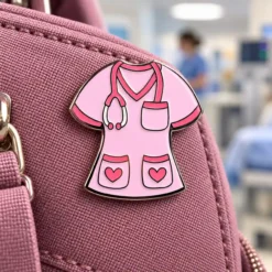 Alternative view of Nurse Scrub - Brooch Enamel Pin