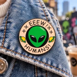 Alternative view of EWW Humans - Brooch Enamel Pin