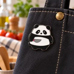 Alternative view of Scary Panda - Brooch Enamel Pin