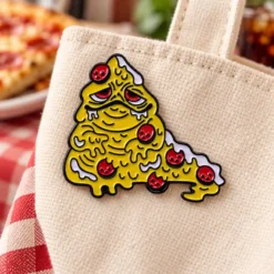Alternative view of Sloppy Pizza - Brooch Enamel Pin