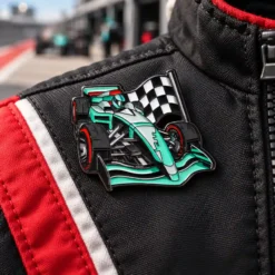 Alternative view of Green Car - Brooch Enamel Pin